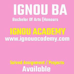 IGNOU BA SOLVED ASSIGNMENT 2026